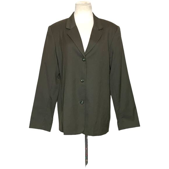 Sag Harbor green three button lined blazer size 14 - Picture 8 of 8